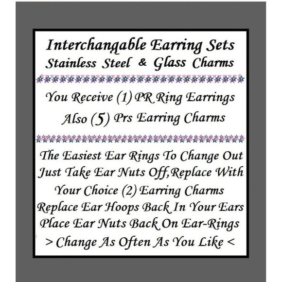 5/$20 Animal Print Cheetah Print Interchangeable Charm Earrings-5 Pairs in Set - Picture 7 of 7